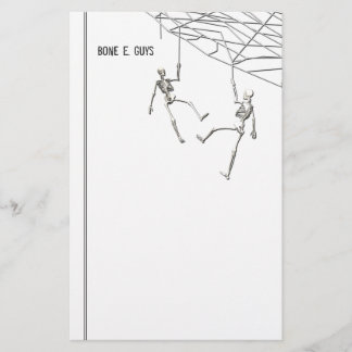 Halloween Skeletons och Webben Brevpapper
