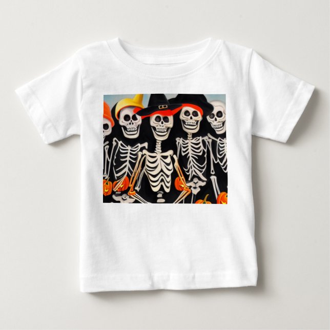 Halloween Skeletons T Shirt (Framsida)