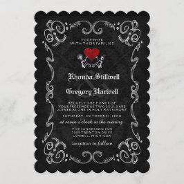 Halloween Skeletons "TILLSAMMANS MED" & RECEPTION Inbjudningar