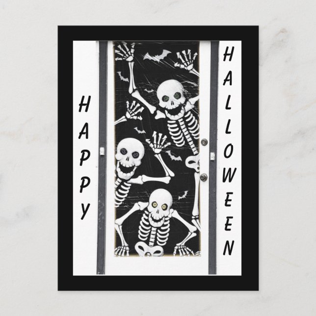 Halloween Skeletons Vykort (Framsida)