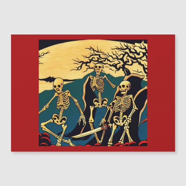 Halloween - Skeletons Woodcut 4 (Framsida)