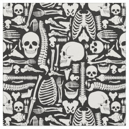 halloween skelett Anatomiskt skelett mönster Tyg