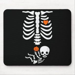 Halloween skelett baby revben gravid pumpa  musmatta