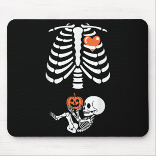 Halloween skelett baby revben graviditet mamakläde musmatta