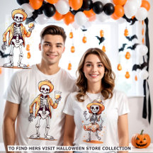 Halloween skelett dricker kung