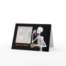 Halloween skelett- fester (fotoramen)