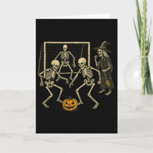 Halloween Skelett Fotboll Häxa Tränare Kuslig Spor Kort