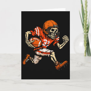Halloween Skelett Fotbollsspelare Soky Säsong Män Kort