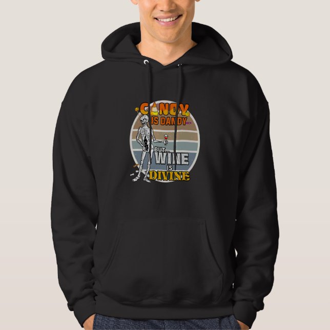 Halloween  Skelett Godis är Dandy Dräkt Hoodie (Framsida)
