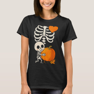 Halloween skelett graviditets tillkännagivande Sok T Shirt