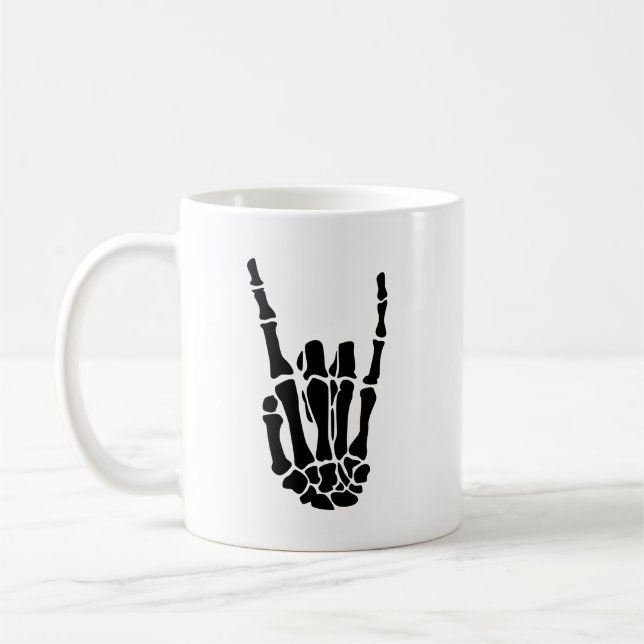 Halloween Skelett Hand 11oz Mugg (Vänster)