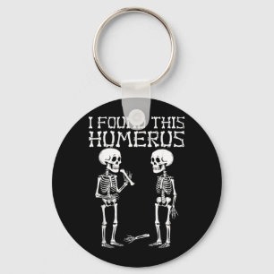 Halloween-skelett hittade humerus rolig kostym män nyckelring