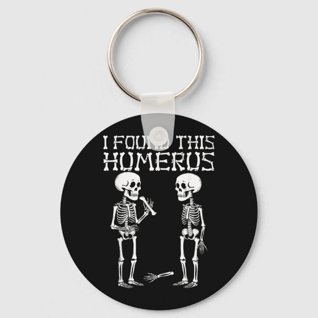 Halloween-skelett hittade humerus rolig kostym män nyckelring (Framsida)