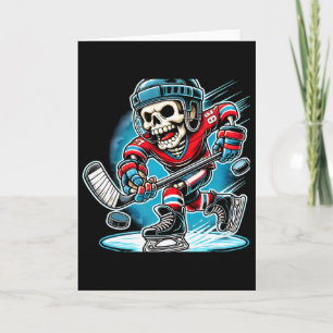 Halloween Skelett Hockey Kort