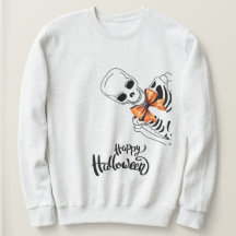 Halloween-skelett i fluga - Glad Halloween
