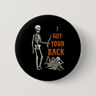 Halloween-skelett Jag Har Din Rygg Kostym Män Knapp