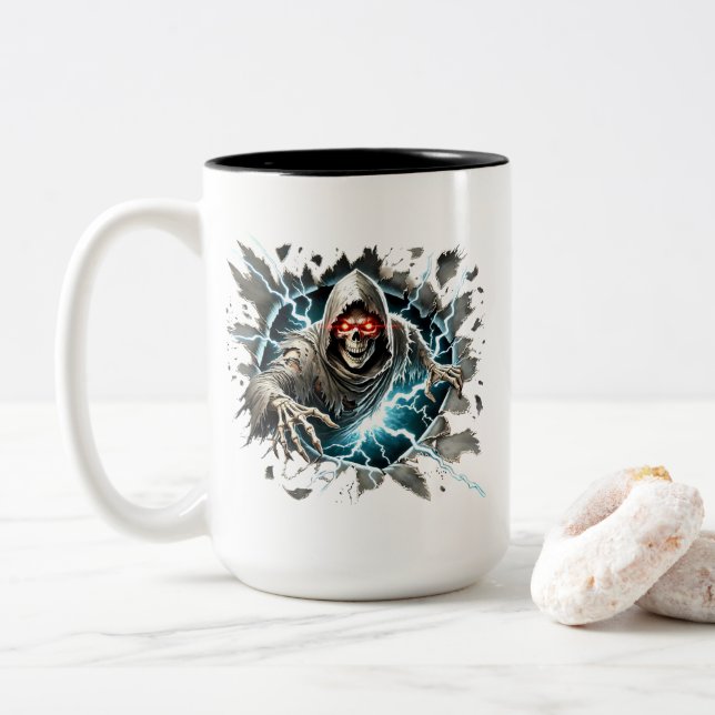 Halloween Skelett Kaffe Mugg (Med munk)