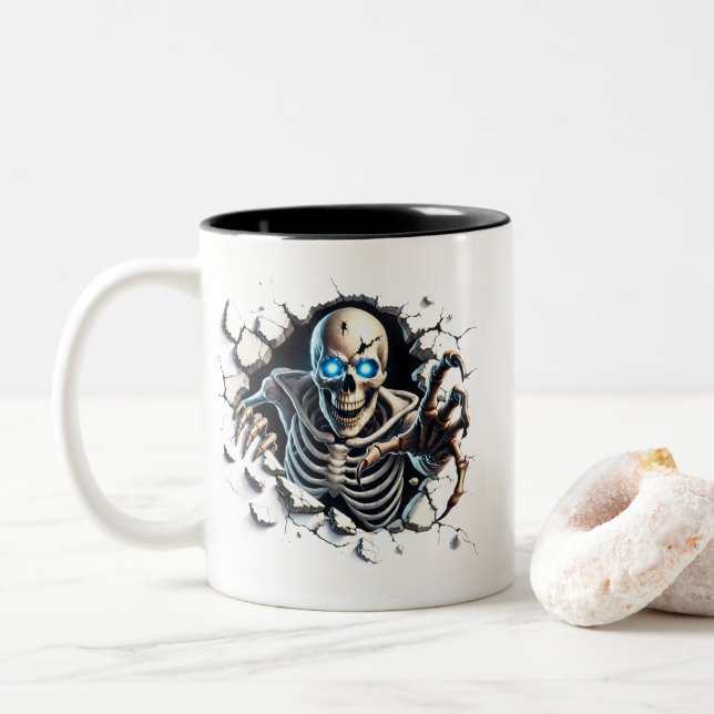Halloween Skelett Kaffe Mugg (Med munk)