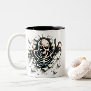 Halloween Skelett Kaffe Mugg