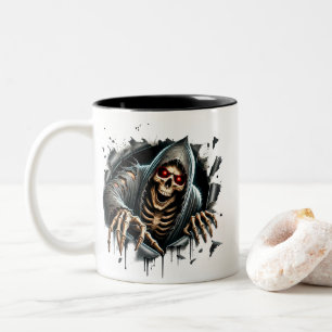 Halloween Skelett Kaffe Mugg