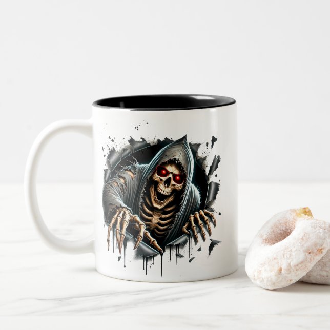 Halloween Skelett Kaffe Mugg (Med munk)