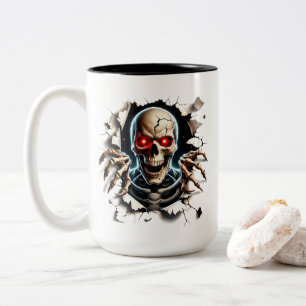 Halloween Skelett Kaffe Mugg