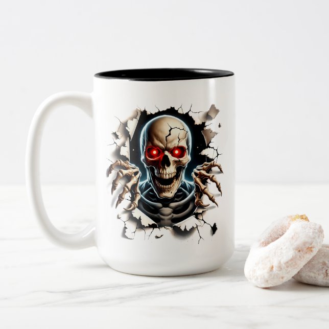 Halloween Skelett Kaffe Mugg (Med munk)