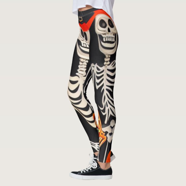 Halloween Skelett Leggings (Vänster)