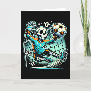 Halloween Skelett Målvakt Fotboll  Kort