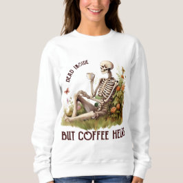 HALLOWEEN-SKELETT MED KAFFE T SHIRT