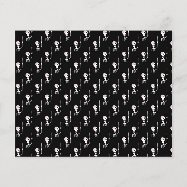 Halloween-skelett med svärd flygblad (Framsidan)