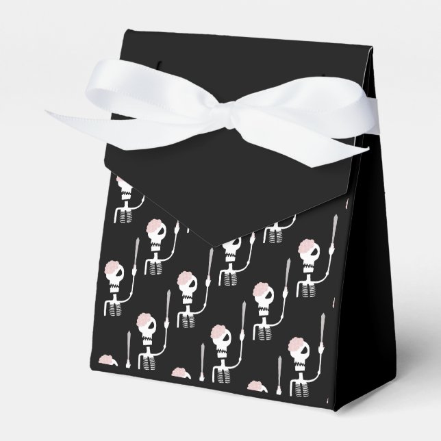 Halloween-skelett med svärd  presentaskar (Framsidan Sidan)