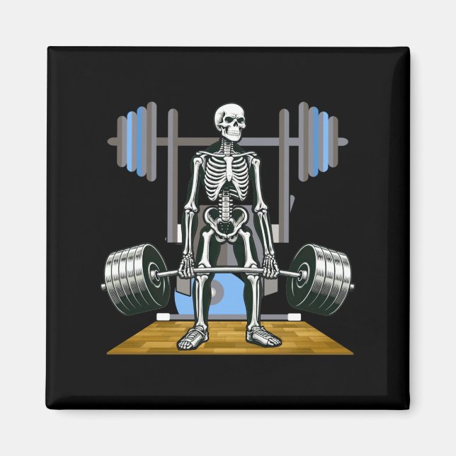 Halloween skelett regeringsbyrådlift Roligt Magnet (Framsidan)