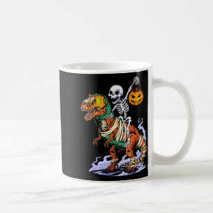 Halloween skelett ridande Mummy T Rex Dinosaurie l Kaffemugg