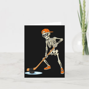 Halloween skelett rolig hockey för pojkar tonåring kort