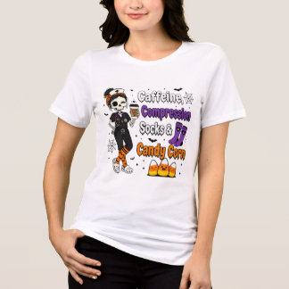 Halloween Skelett Sjuksköterska Rolig T-Shirt