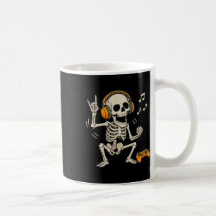 Halloween skelett-spelare videospel rolig skelett kaffemugg
