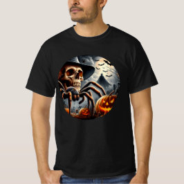 Halloween Skelett Spindel & Pumpa T-Shirt