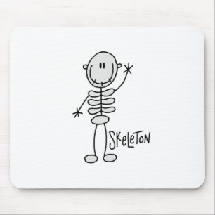 Halloween skelett- stick figur Mousepad Musmatta