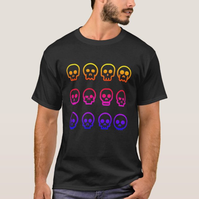 HALLOWEEN-skelett T Shirt (Framsida)