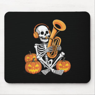 Halloween skelett tuba tubist  musmatta