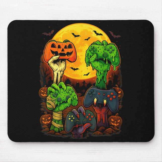 Halloween skelett zombie-mumie spelkontroll  musmatta (Framsidan)