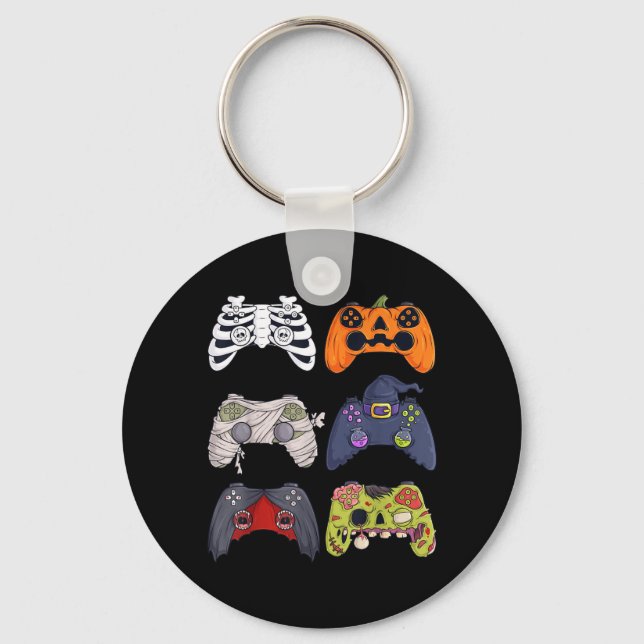 Halloween skelett zombie spelkontroller Mummie Nyckelring (Framsida)