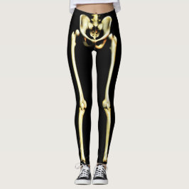 Halloween skelettbalkar leggings