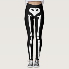 Halloween skelettdamasker leggings