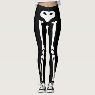 Halloween skelettdamasker leggings