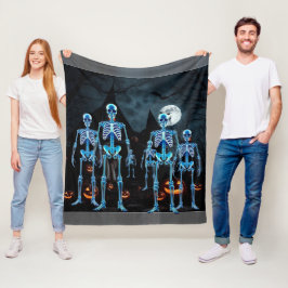 HALLOWEEN-SKELETTER FLEECEFILT