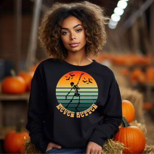Halloween skelettet dansar aldrig bättre solnedgån t shirt
