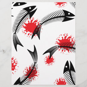 halloween skelettfisk