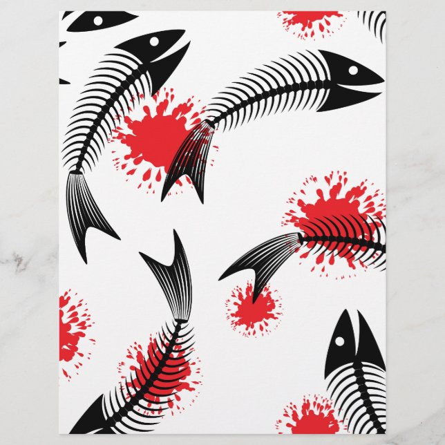 halloween skelettfisk (Framsida)